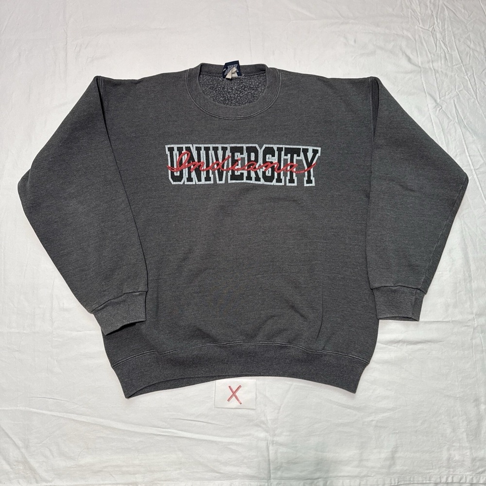 vintage jansport indiana university crewneck Grey Size Large